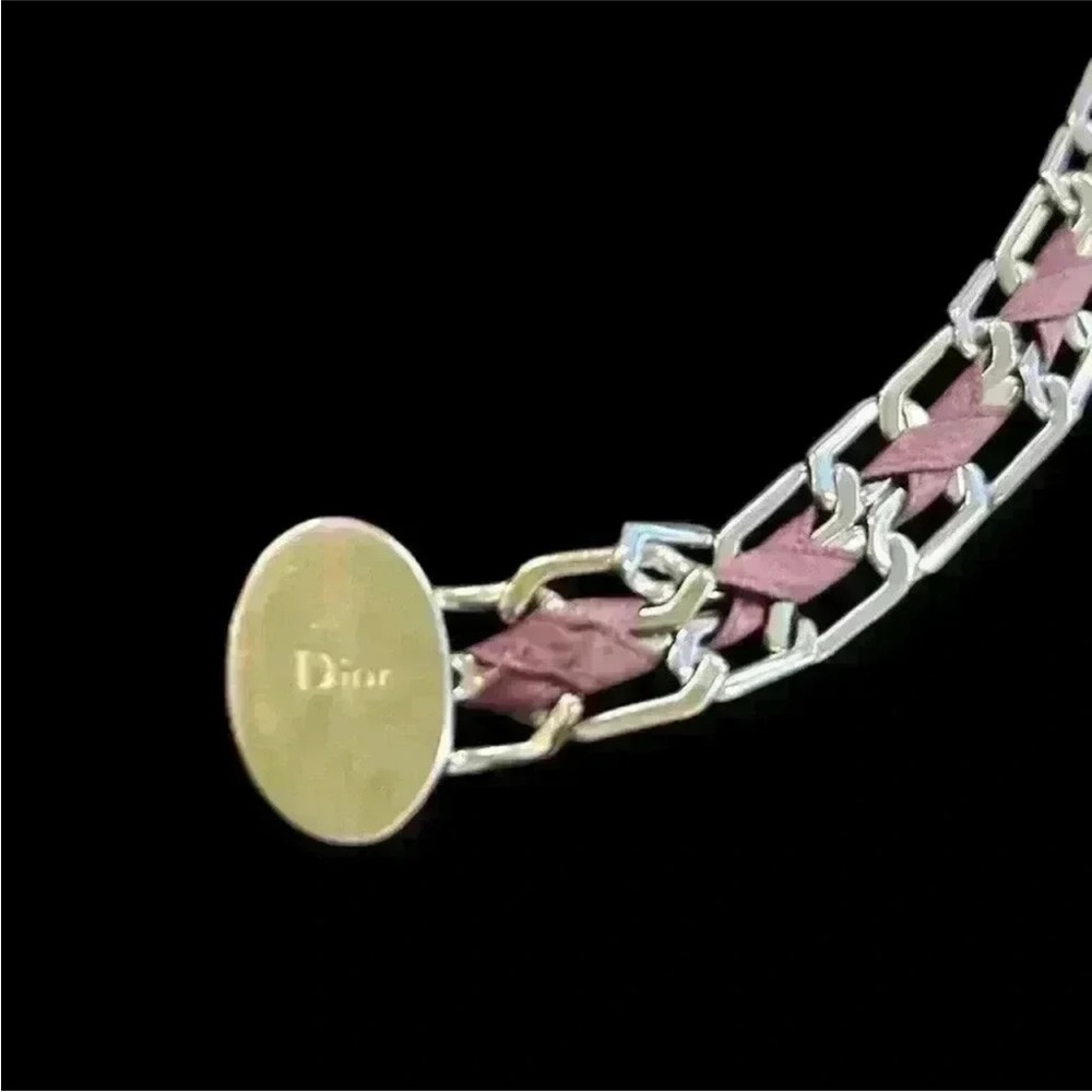 Dior Silver and Purple Magnetic Chain Bracelet - Picture 7 of 7